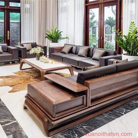 Sofa gỗ phòng khách cao cấp 